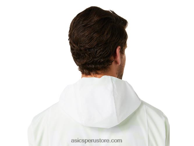 RPVB1348 blanco brillante/verde peligro Asics chaqueta lite-show de hombre