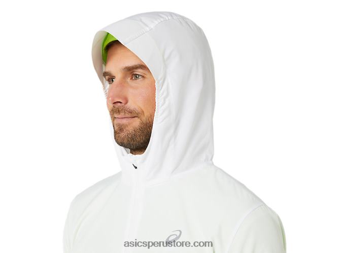 RPVB1348 blanco brillante/verde peligro Asics chaqueta lite-show de hombre