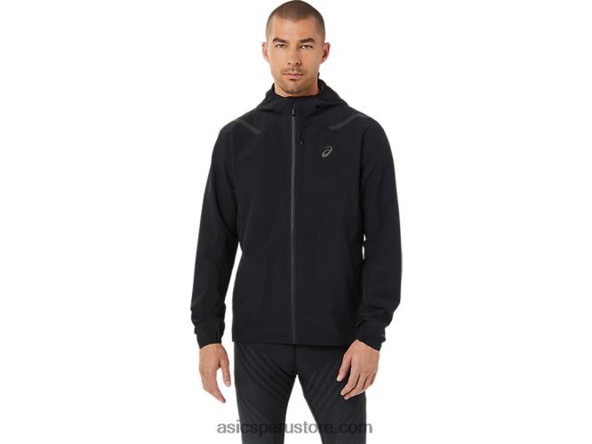 RPVB1353 rendimiento negro Asics chaqueta impermeable 20 de hombre acelera