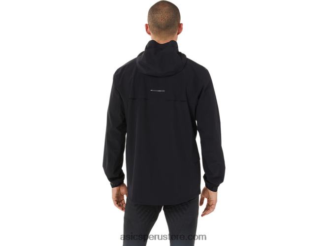 RPVB1353 rendimiento negro Asics chaqueta impermeable 20 de hombre acelera