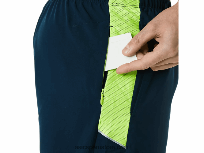 RPVB1355 azul francés/verde peligro Asics pantalón corto de 5 pulgadas pr lyte para hombre