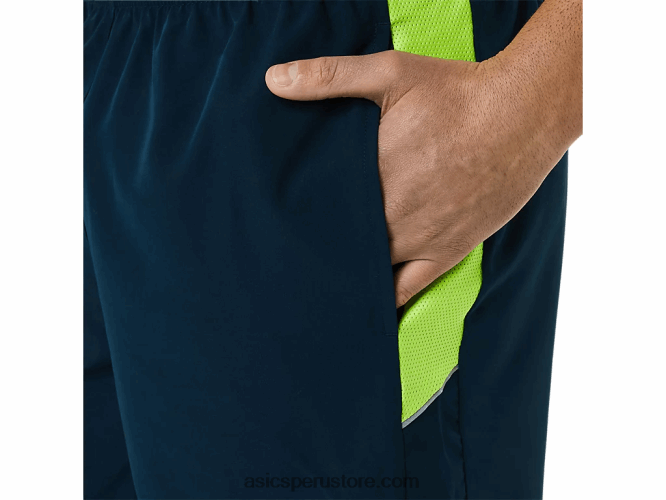 RPVB1355 azul francés/verde peligro Asics pantalón corto de 5 pulgadas pr lyte para hombre