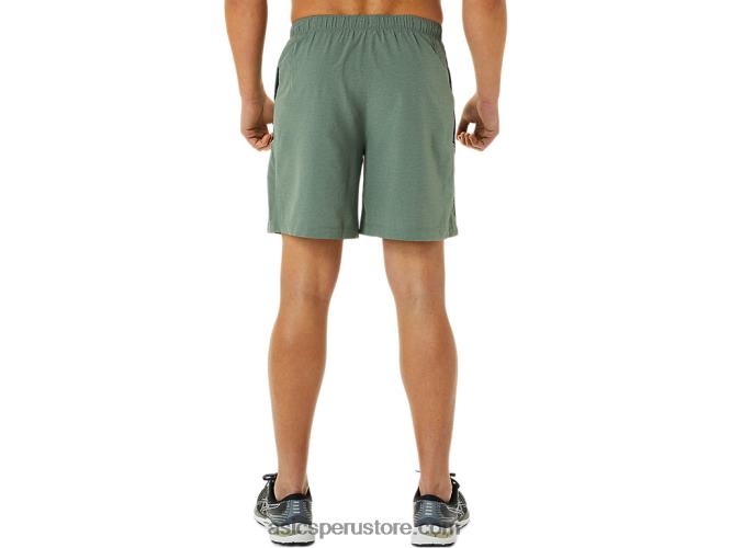 RPVB1362 estampado verde liquen/azul francés Asics pantalón corto de 7 pulgadas pr lyte para hombre