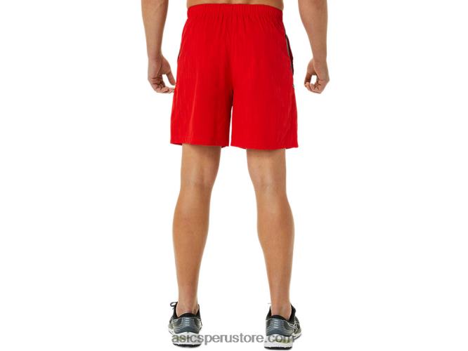 RPVB1364 estampado rojo fuego/gris portador Asics pantalón corto de 7 pulgadas pr lyte para hombre
