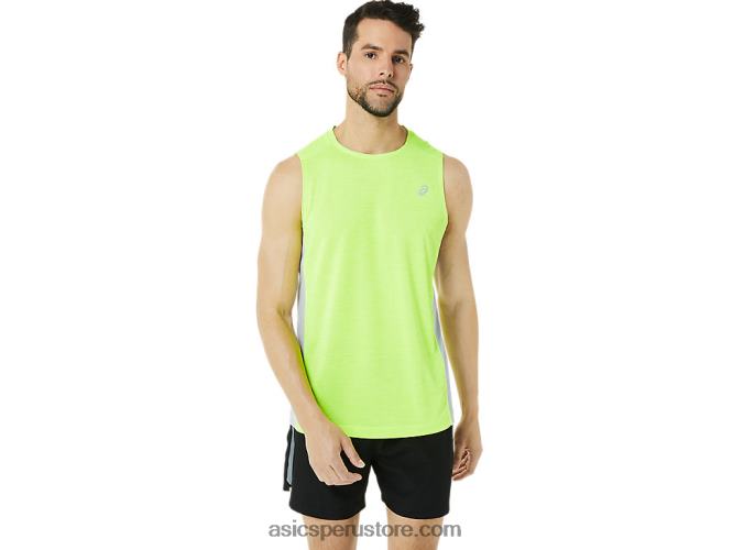 RPVB1372 verde peligro/gris piedmont Asics Camiseta de tirantes para hombre Train Sana Muscle