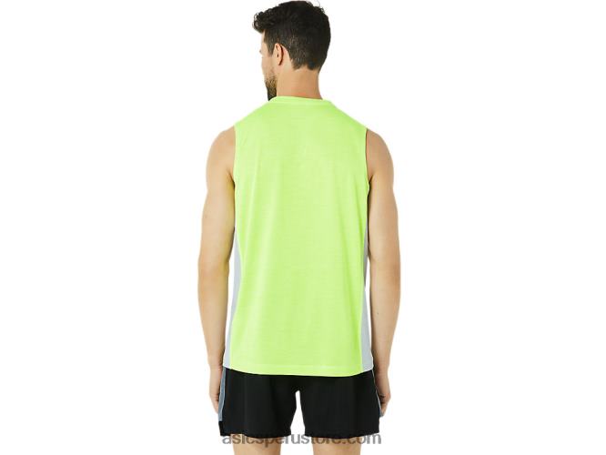 RPVB1372 verde peligro/gris piedmont Asics Camiseta de tirantes para hombre Train Sana Muscle