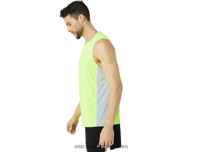 RPVB1372 verde peligro/gris piedmont Asics Camiseta de tirantes para hombre Train Sana Muscle