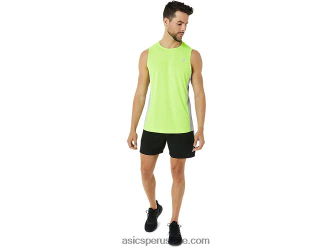 RPVB1372 verde peligro/gris piedmont Asics Camiseta de tirantes para hombre Train Sana Muscle