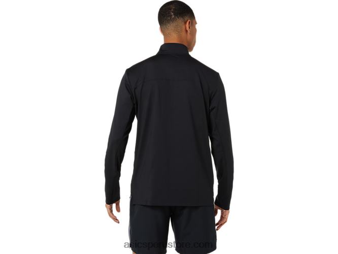 RPVB1389 rendimiento negro Asics media cremallera para hombre lista para usar