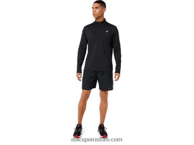 RPVB1389 rendimiento negro Asics media cremallera para hombre lista para usar