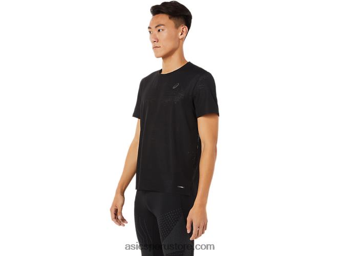RPVB1390 rendimiento negro Asics camiseta de manga corta ventilate actibreeze para hombre