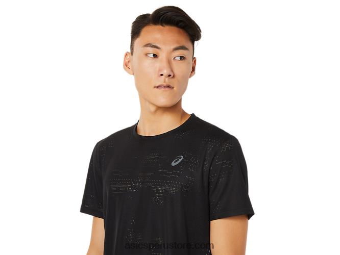 RPVB1390 rendimiento negro Asics camiseta de manga corta ventilate actibreeze para hombre
