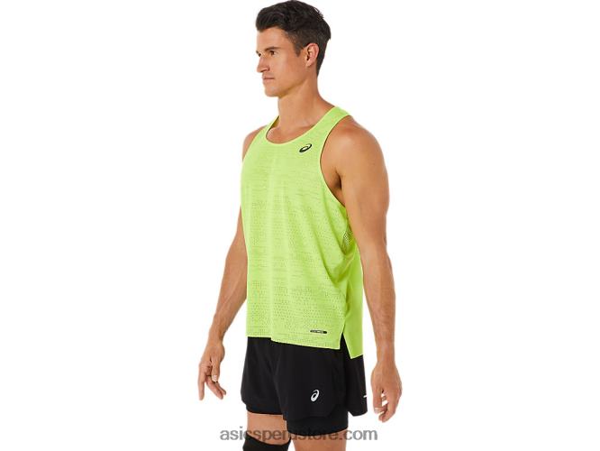 RPVB1391 peligro verde Asics camiseta ventilada actibreeze para hombre
