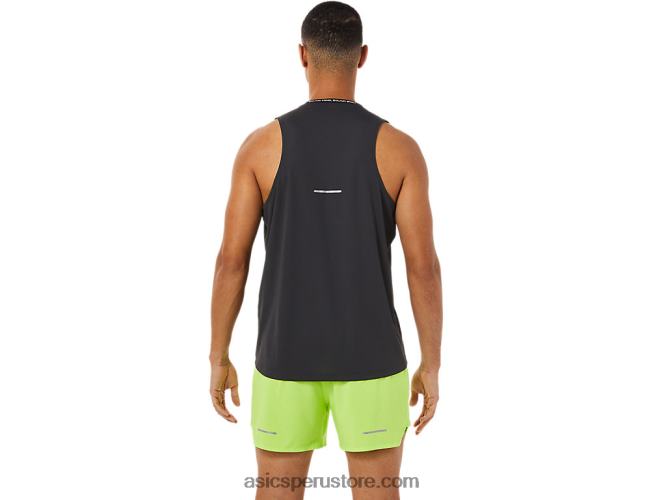 RPVB1393 rendimiento negro/gris grafito Asics camiseta de carrera masculina