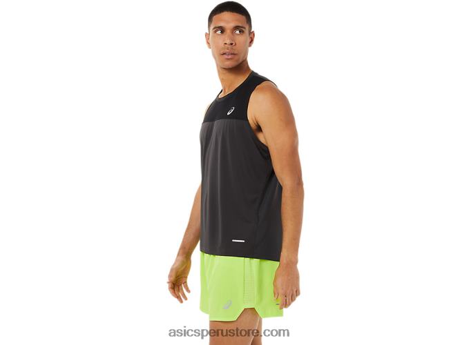 RPVB1393 rendimiento negro/gris grafito Asics camiseta de carrera masculina