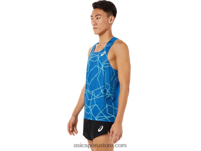 RPVB1397 unidad de lago Asics camiseta de malla ligera para hombre
