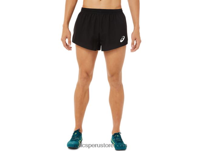 RPVB1399 rendimiento negro Asics pantalón corto tejido de malla ligera para hombre