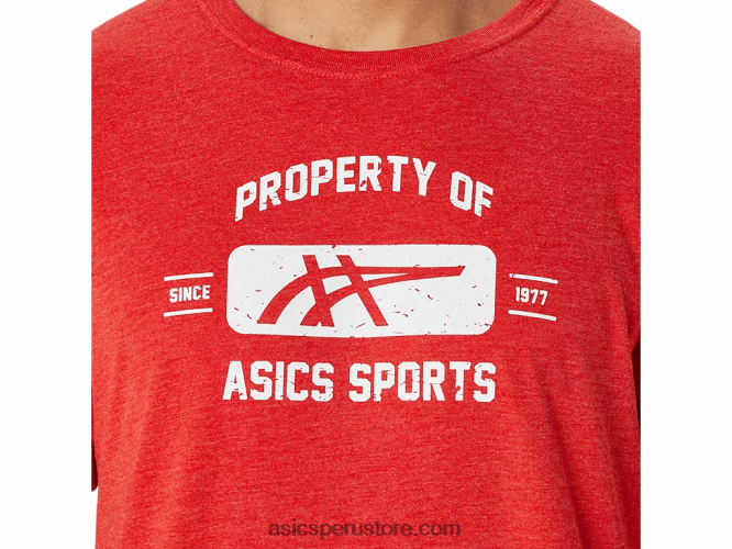 RPVB140 brezo rojo clásico Asics propiedad de manga corta de camiseta deportiva