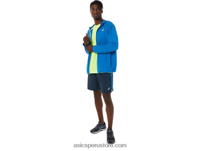 RPVB1400 unidad de lago/peligro verde Asics chaqueta confeccionada para hombre