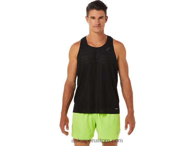 RPVB1402 rendimiento negro Asics camiseta ventilada actibreeze para hombre