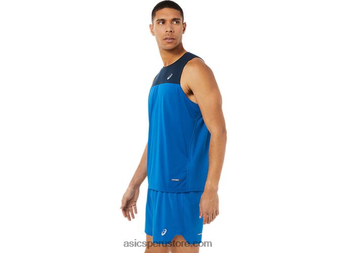 RPVB1404 unidad de azul francés/lago Asics camiseta de carrera masculina