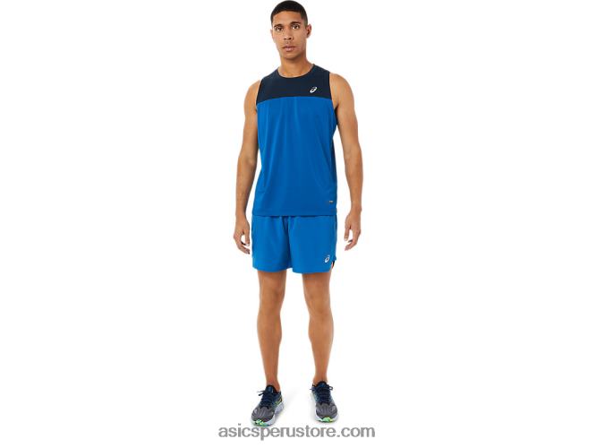 RPVB1404 unidad de azul francés/lago Asics camiseta de carrera masculina
