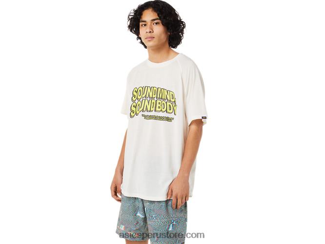 RPVB1405 crema Asics top de manga corta con bolsillo