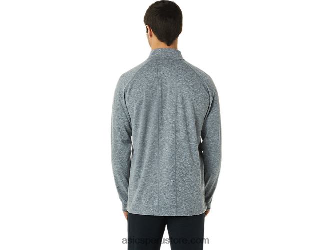 RPVB1414 brezo gris oscuro Asics tren hombre sana 1/2 zip