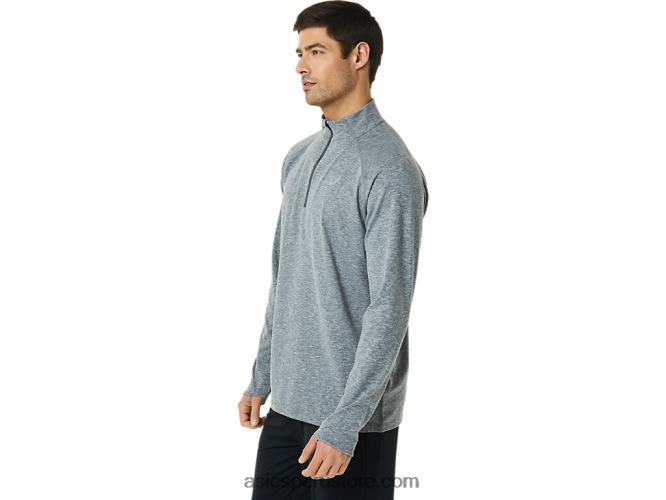 RPVB1414 brezo gris oscuro Asics tren hombre sana 1/2 zip