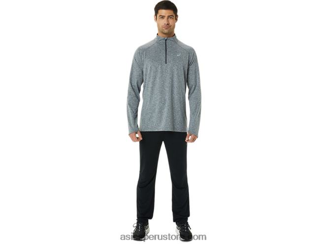RPVB1414 brezo gris oscuro Asics tren hombre sana 1/2 zip