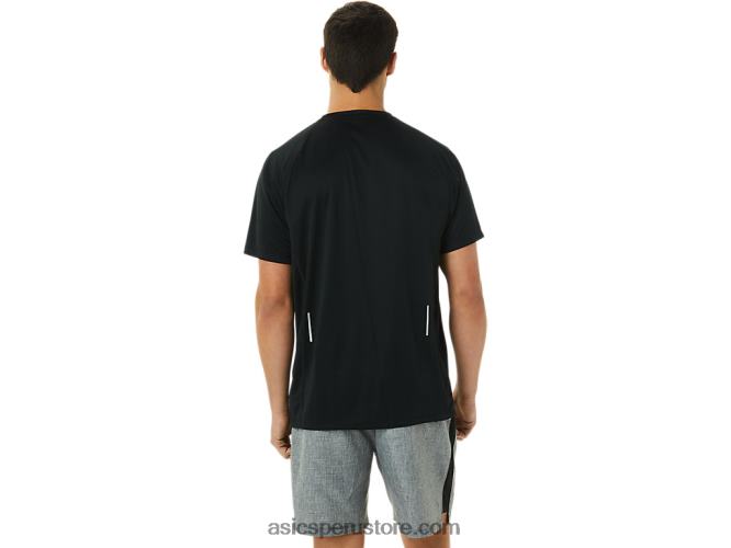 RPVB1417 rendimiento negro Asics camiseta de manga corta de lyte confeccionada para hombre