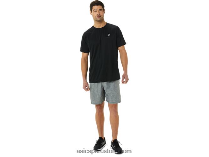 RPVB1417 rendimiento negro Asics camiseta de manga corta de lyte confeccionada para hombre