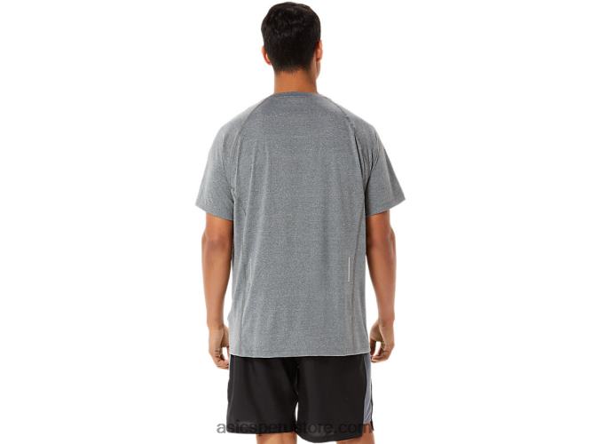 RPVB1418 brezo gris oscuro Asics camiseta de manga corta de lyte confeccionada para hombre
