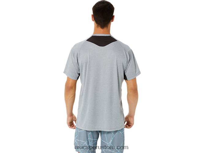 RPVB1421 brezo de yeso Asics top de manga corta con estampado gel-cool para hombre