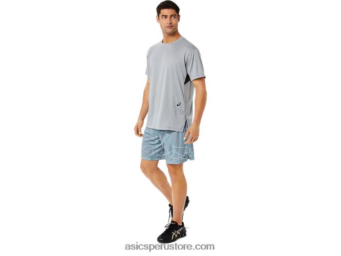 RPVB1421 brezo de yeso Asics top de manga corta con estampado gel-cool para hombre