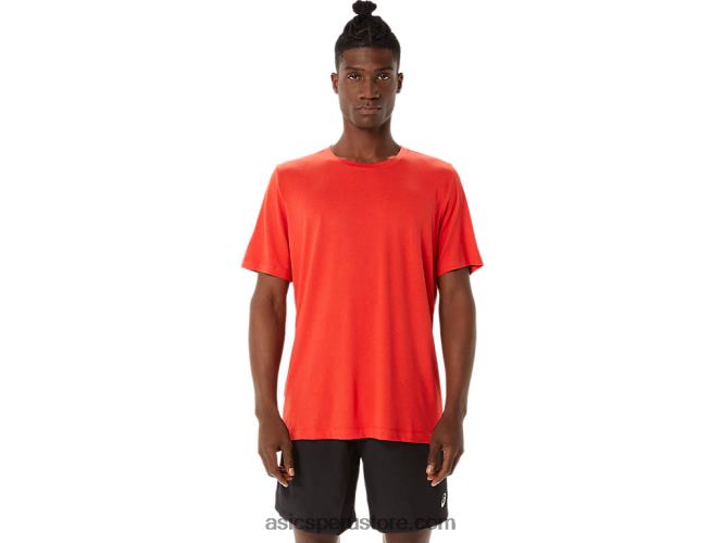 RPVB1422 brezo rojo fuego Asics camiseta de manga corta hthr tech para hombre