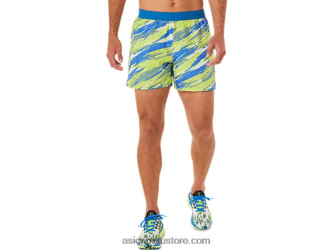 RPVB1425 peligro verde Asics pantalón corto de inyección de color para hombre