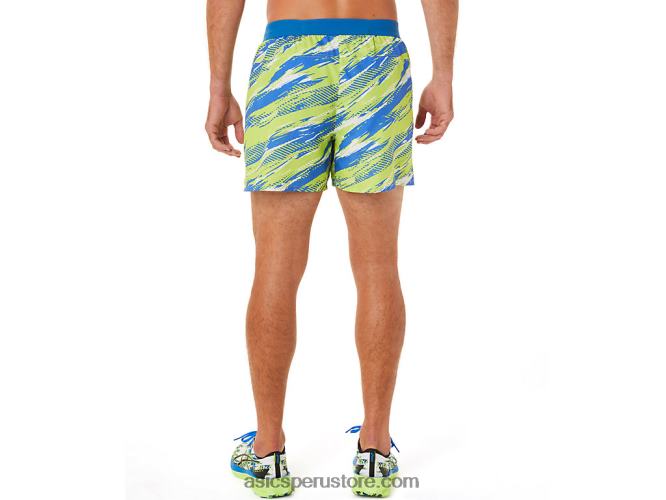 RPVB1425 peligro verde Asics pantalón corto de inyección de color para hombre