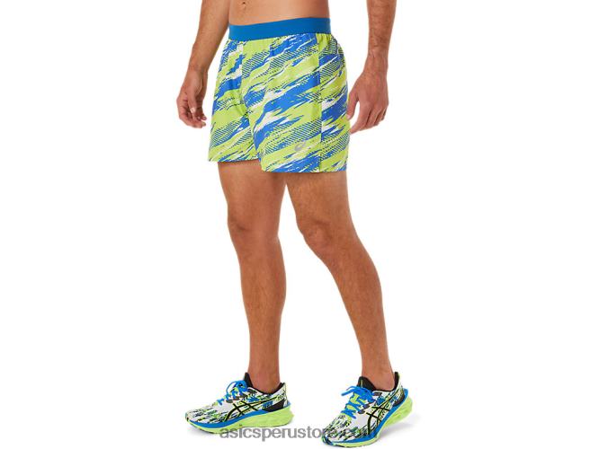 RPVB1425 peligro verde Asics pantalón corto de inyección de color para hombre