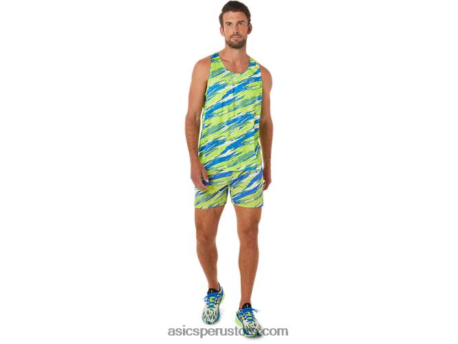 RPVB1432 peligro verde Asics camiseta de inyección de color para hombre