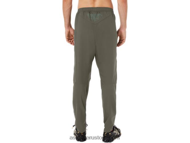 RPVB1438 manto verde Asics pantalones tejidos de hombre