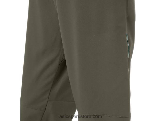 RPVB1438 manto verde Asics pantalones tejidos de hombre