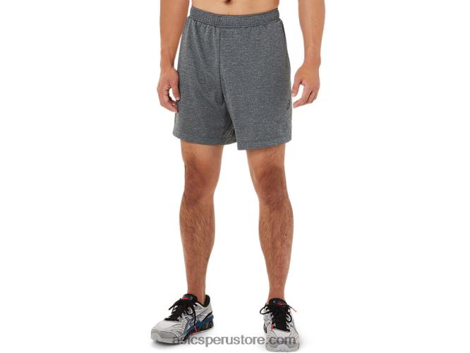 RPVB1440 portador gris jaspeado Asics pantalones cortos de 7 pulgadas para hombre