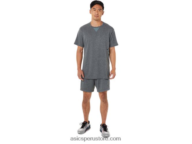 RPVB1440 portador gris jaspeado Asics pantalones cortos de 7 pulgadas para hombre