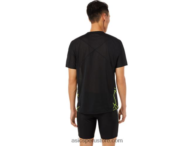 RPVB1444 rendimiento negro Asics camiseta ligera de manga corta para hombre