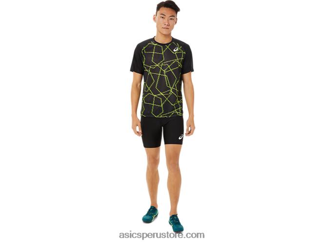 RPVB1444 rendimiento negro Asics camiseta ligera de manga corta para hombre