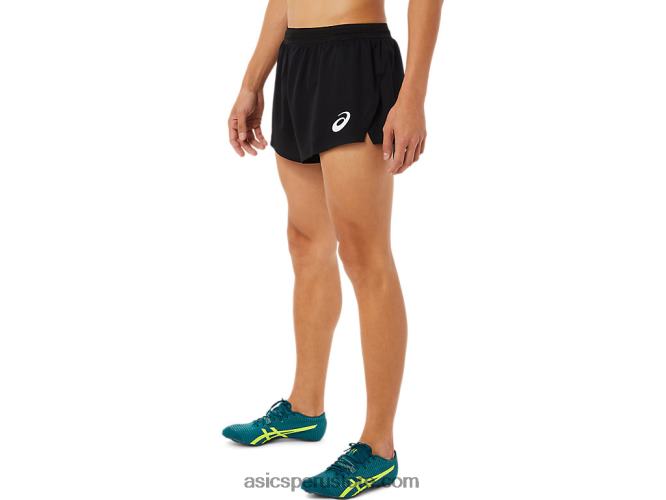 RPVB1446 rendimiento negro Asics pantalón corto de punto ligero para hombre