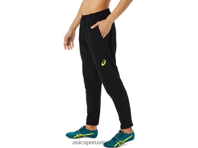 RPVB1448 rendimiento negro Asics pantalón tejido elástico para hombre