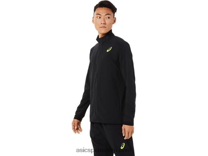 RPVB1450 rendimiento negro Asics chamarra de tejido elástico para hombre