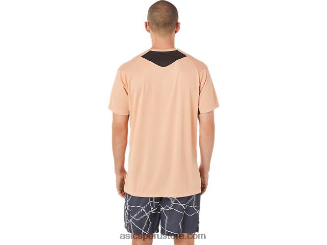 RPVB1452 brezo de dunas de verano Asics top de manga corta con estampado gel-cool para hombre